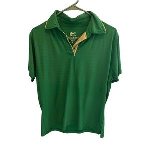 Christy & Main Mens Green Short Sleeve Polo Shirt Size Large L Golf Mens Vintage